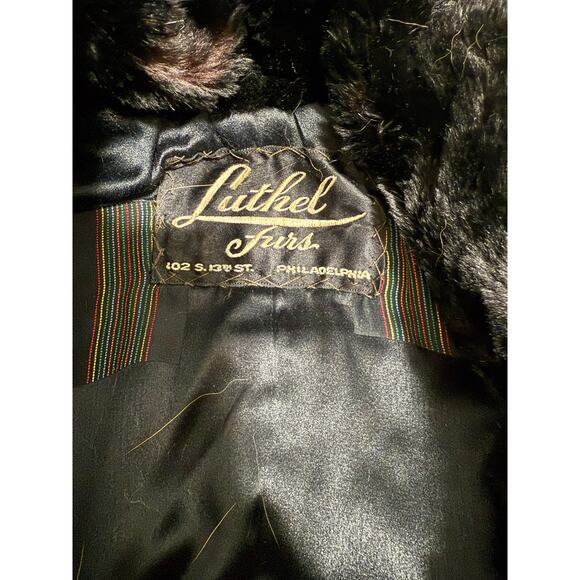 Vintage Luthel Furs Black Heavy Fur Overcoat - Women's 10 - Picture 2 of 9